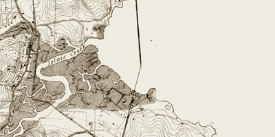 A largely untouched Islais Creek marshland, 1869