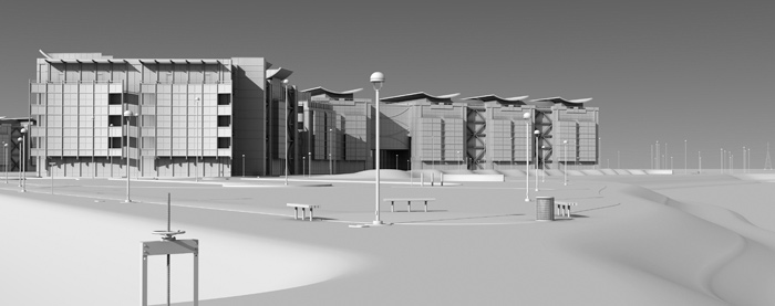 Untitled (Computer simulation of Pacific Shores Center, Redwood City)